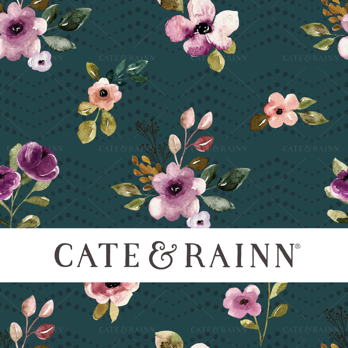 Fall Teal Floral Design