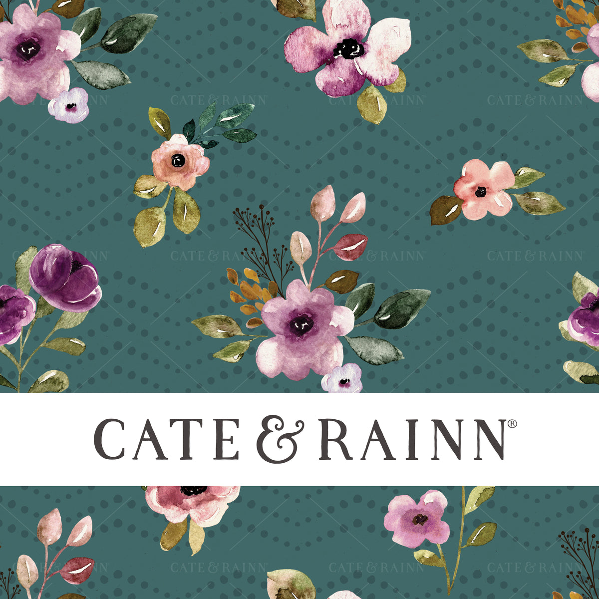 Fall Teal Floral Design