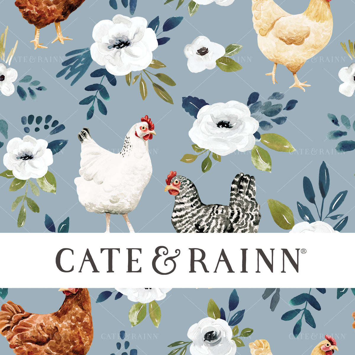 Watercolor Farmhouse Chicken Design