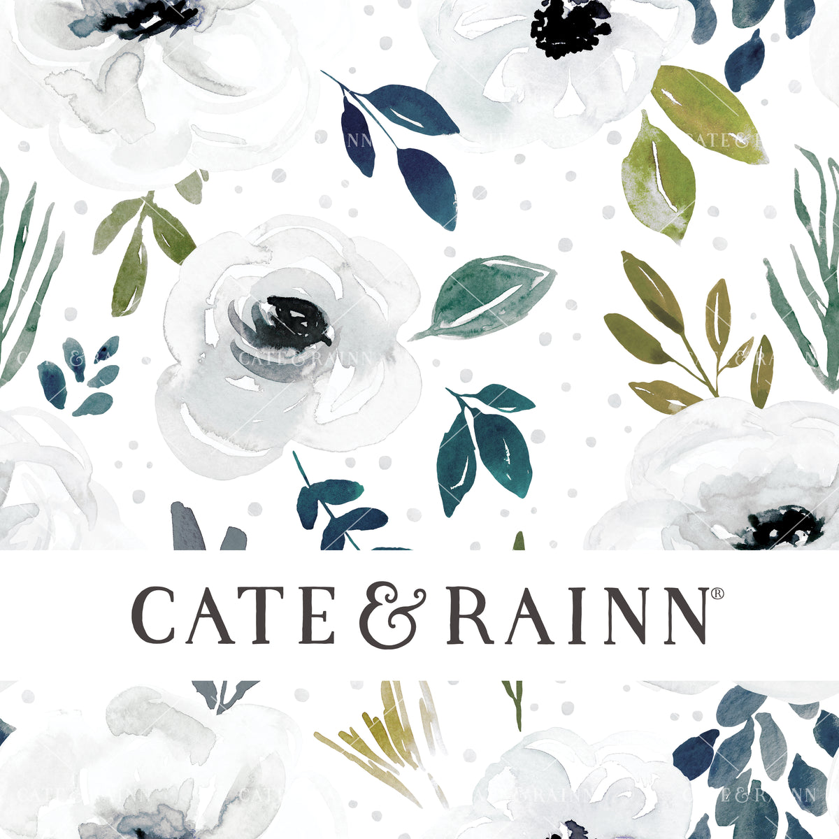 White Farmhouse Floral Seamless Design