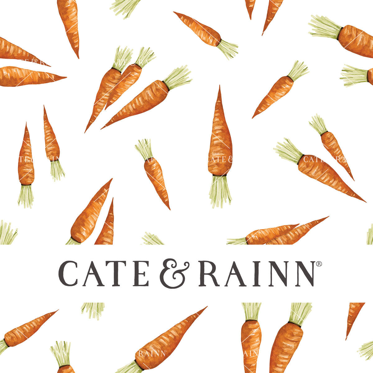 Watercolor Carrots Seamless Pattern | Bunny Burrow Collection