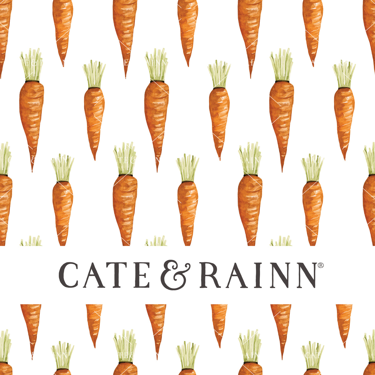 Watercolor Carrots Seamless Pattern | Bunny Burrow Collection