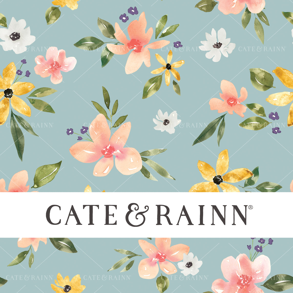 Watercolor Easter Floral Seamless Pattern | Bunny Burrow Collection