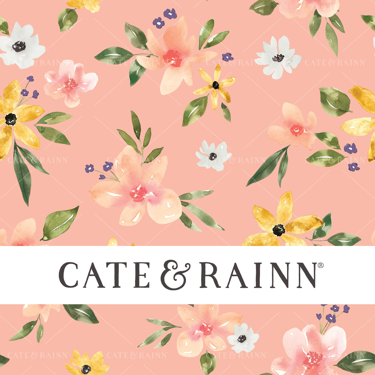 Watercolor Easter Floral Seamless Pattern | Bunny Burrow Collection