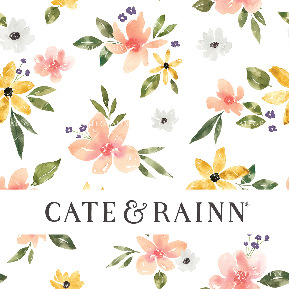 Watercolor Easter Floral Seamless Pattern | Bunny Burrow Collection