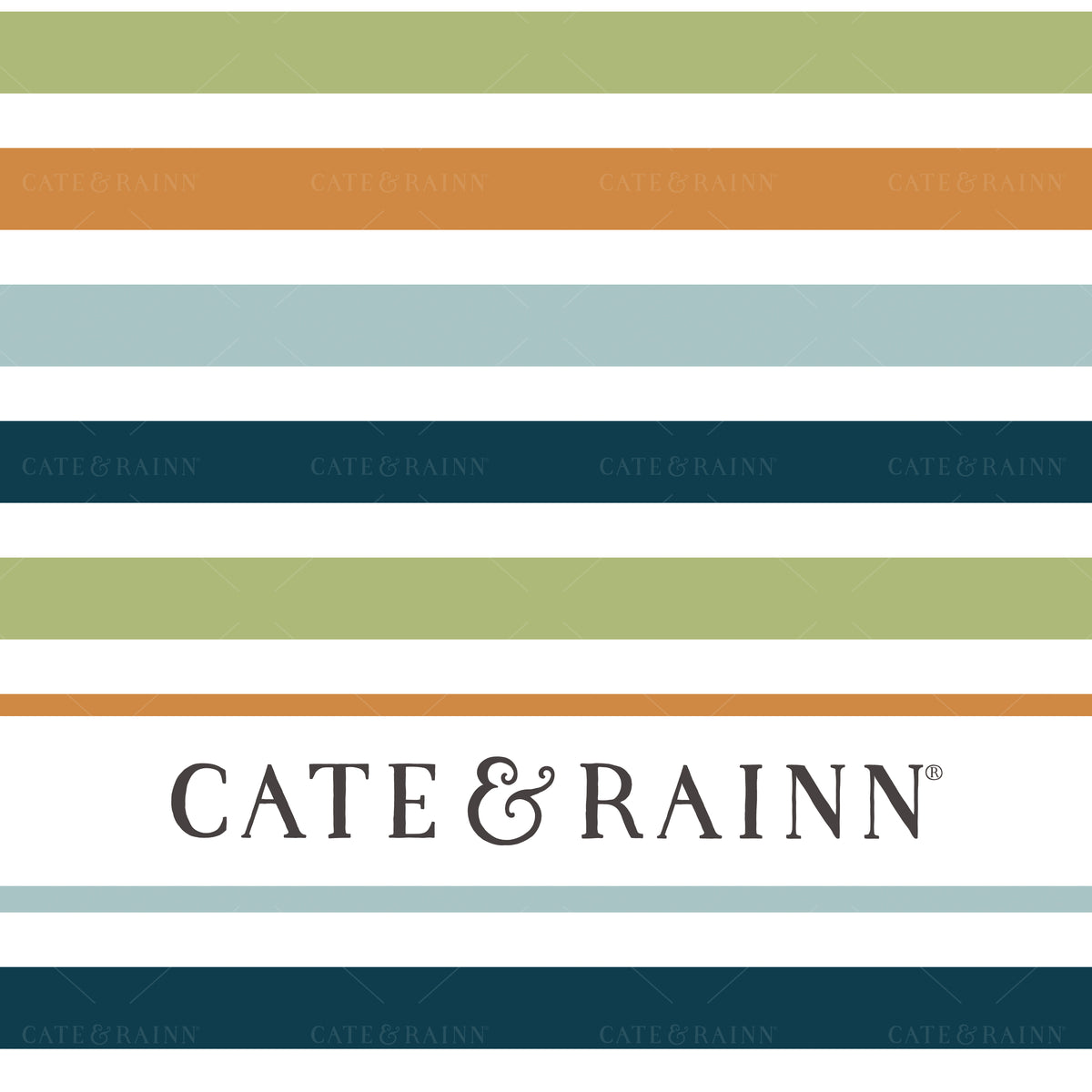 Blue and Orange Multicolor Stripes Seamless Pattern | Bunny Burrow Collection