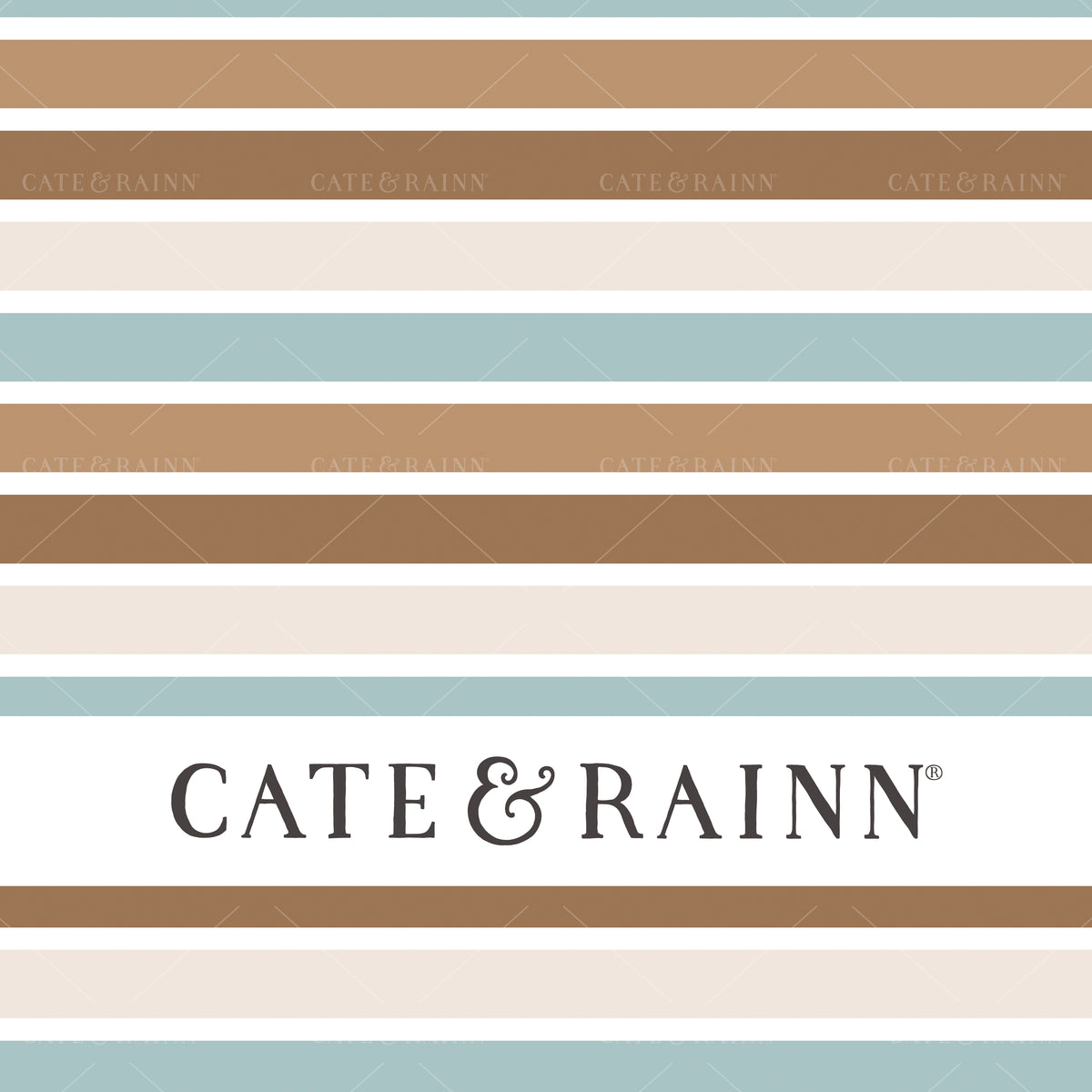 Blue and Brown Multicolor Stripes Seamless Pattern | Bunny Burrow Collection