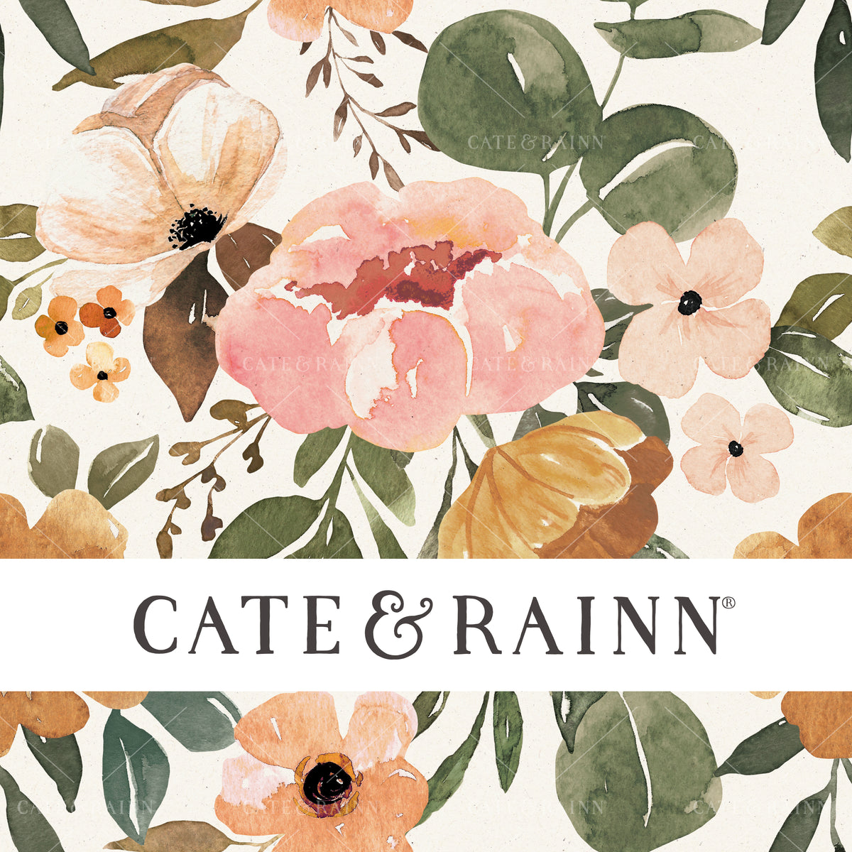 Vintage Watercolor Floral Design 