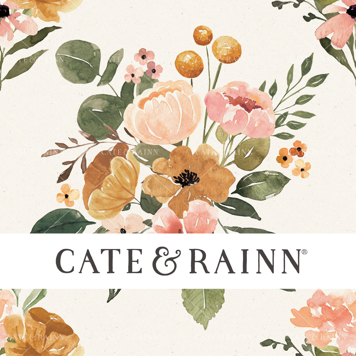 Charlotte Floral Blossom on Cream Seamless Pattern | Charlotte Floral Collection