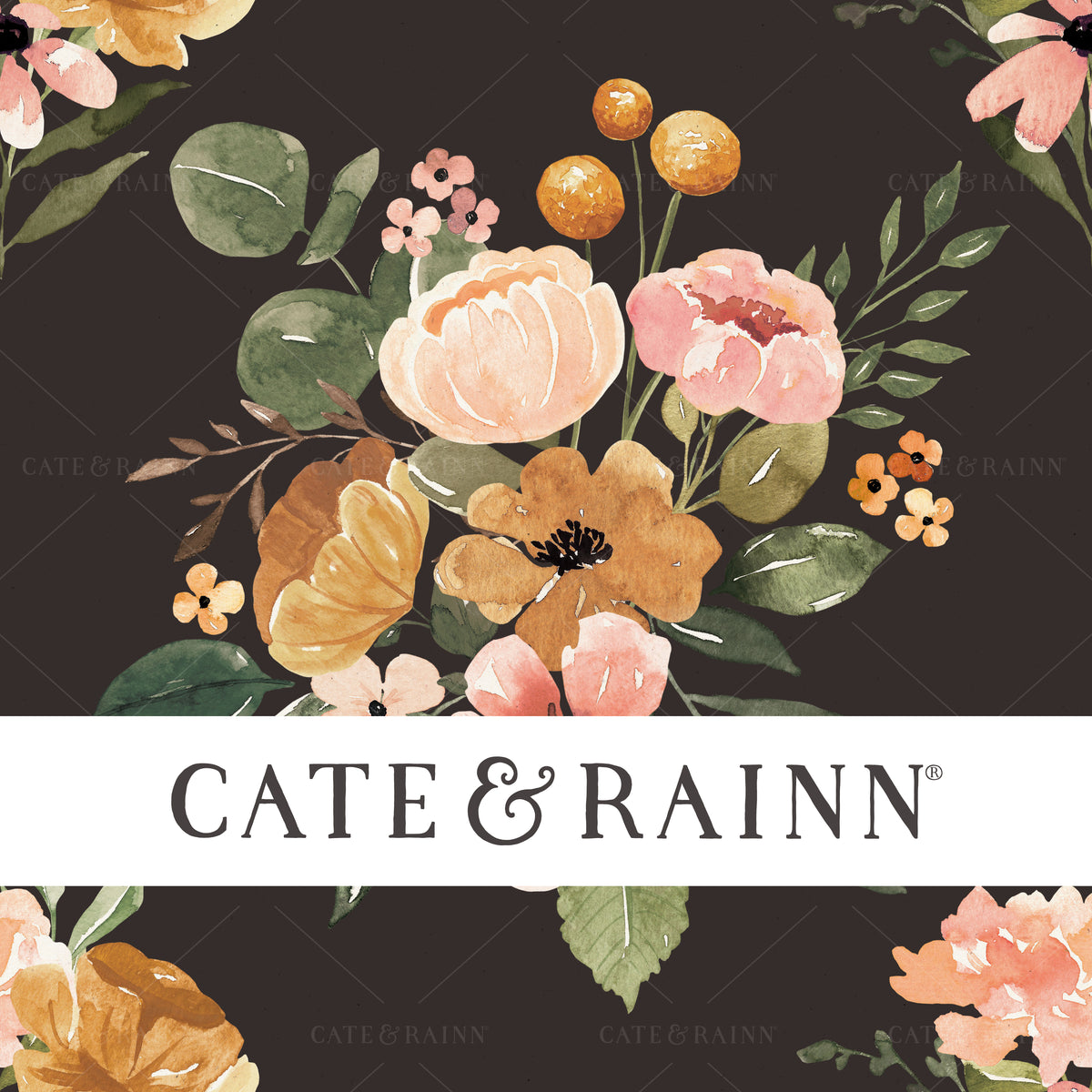 Charlotte Dark Floral Blossom Seamless Pattern | Charlotte Floral Collection