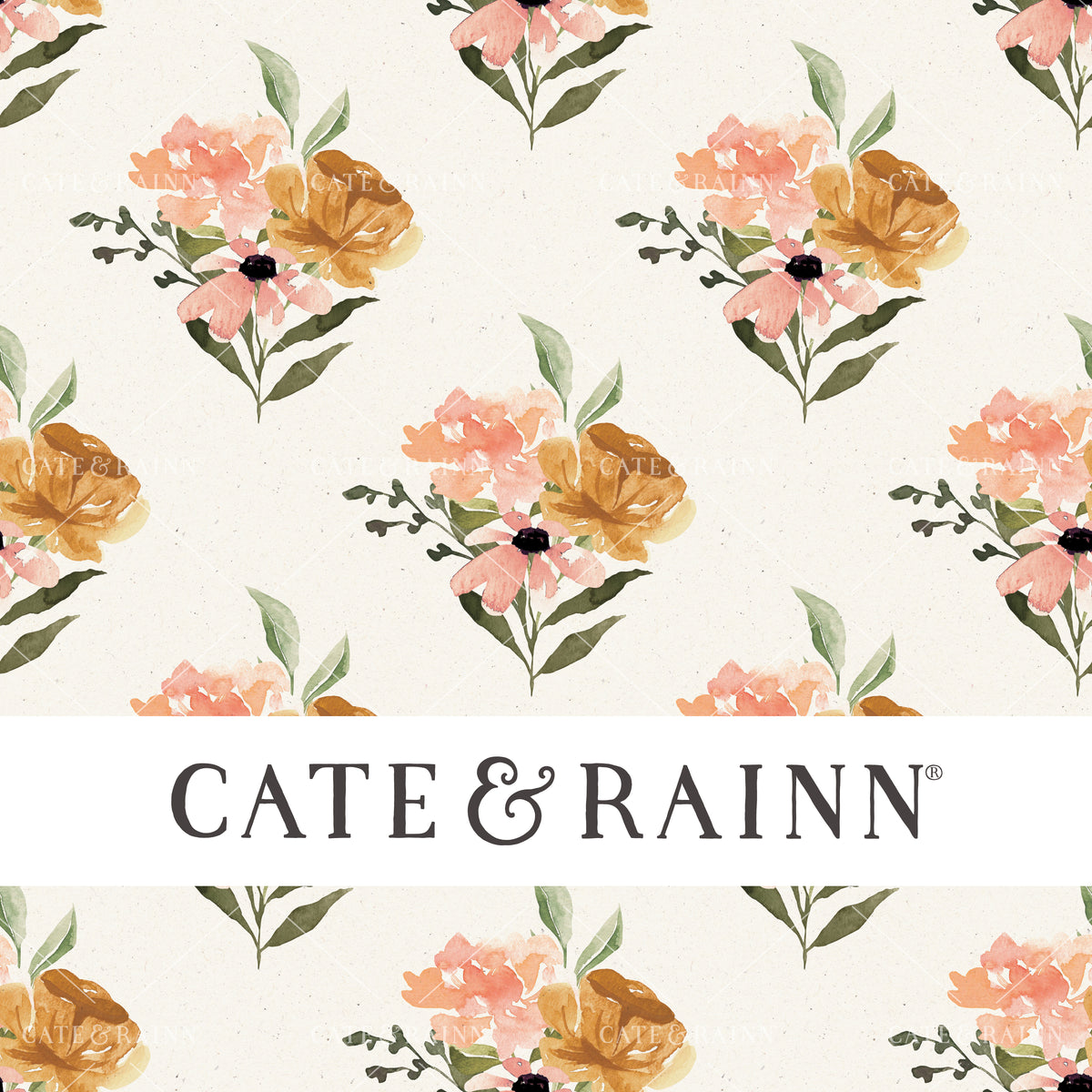 Charlotte Floral Bouquet on Cream Seamless Pattern | Charlotte Floral Collection