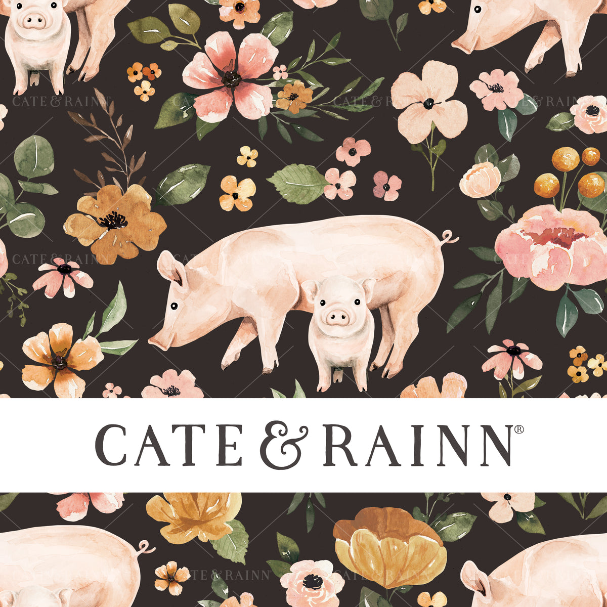 Pig Floral, Vintage Floral Design 