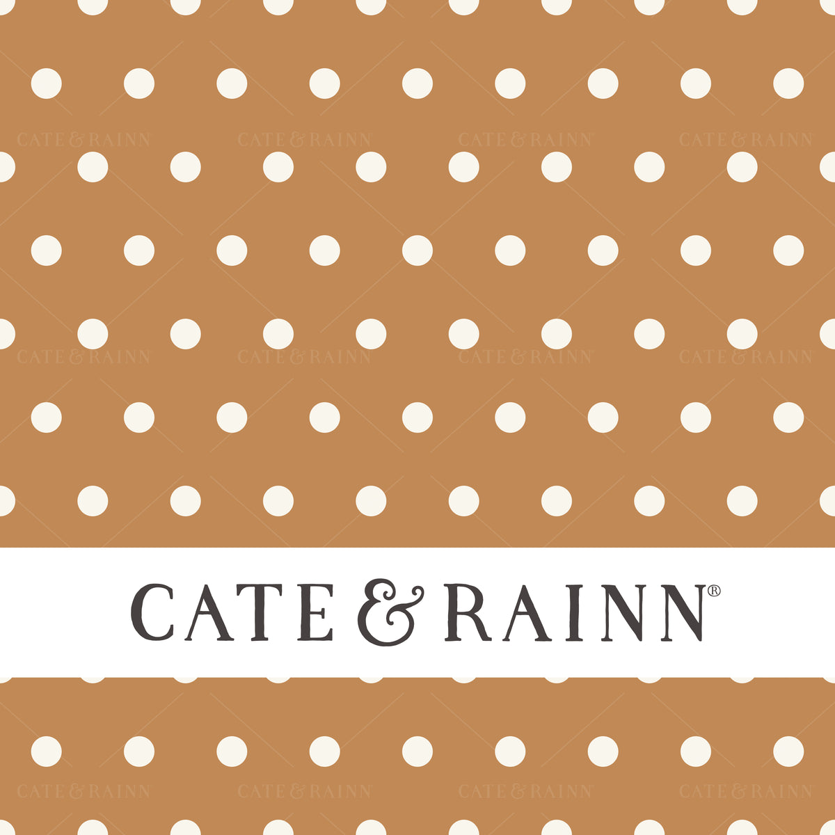 Orange Polka Dots Seamless Pattern Design by Cate and Rainn