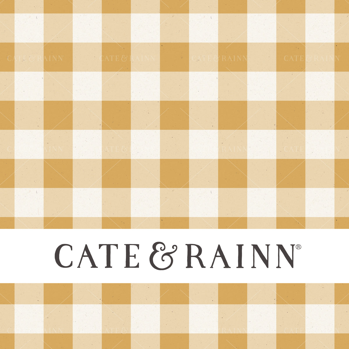 Yellow Textured Gingham Seamless Pattern | Charlotte Floral Collection