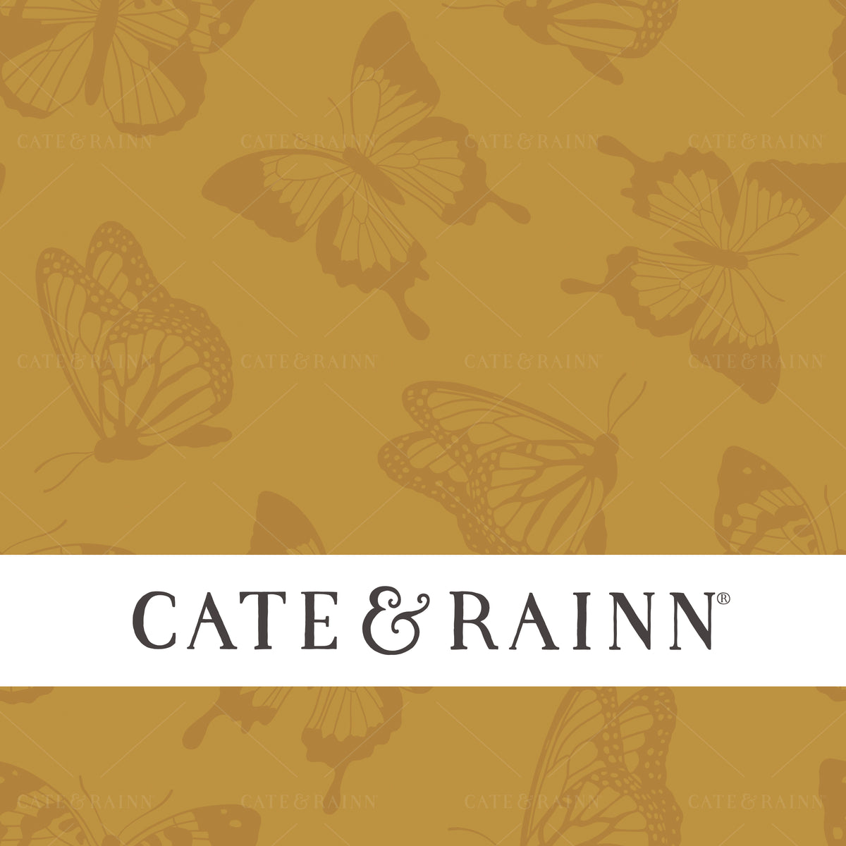 Golden Yellow Butterfly Seamless Pattern | Claire Jewel Tone Collection