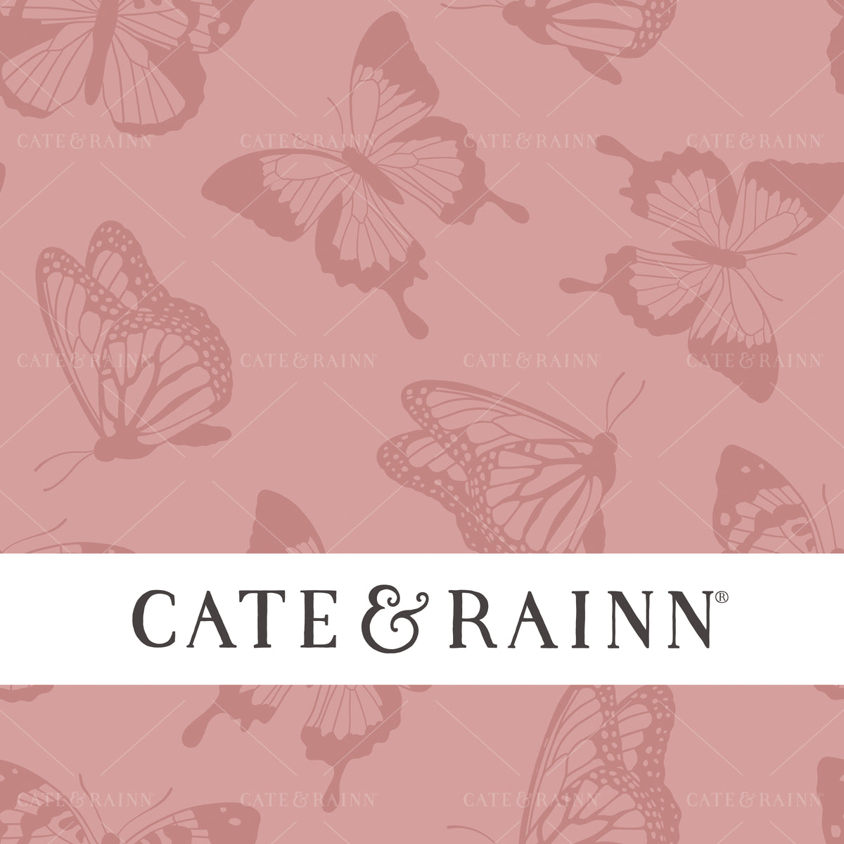 Mauve Pink Butterfly Seamless Pattern | Claire Jewel Tone Collection