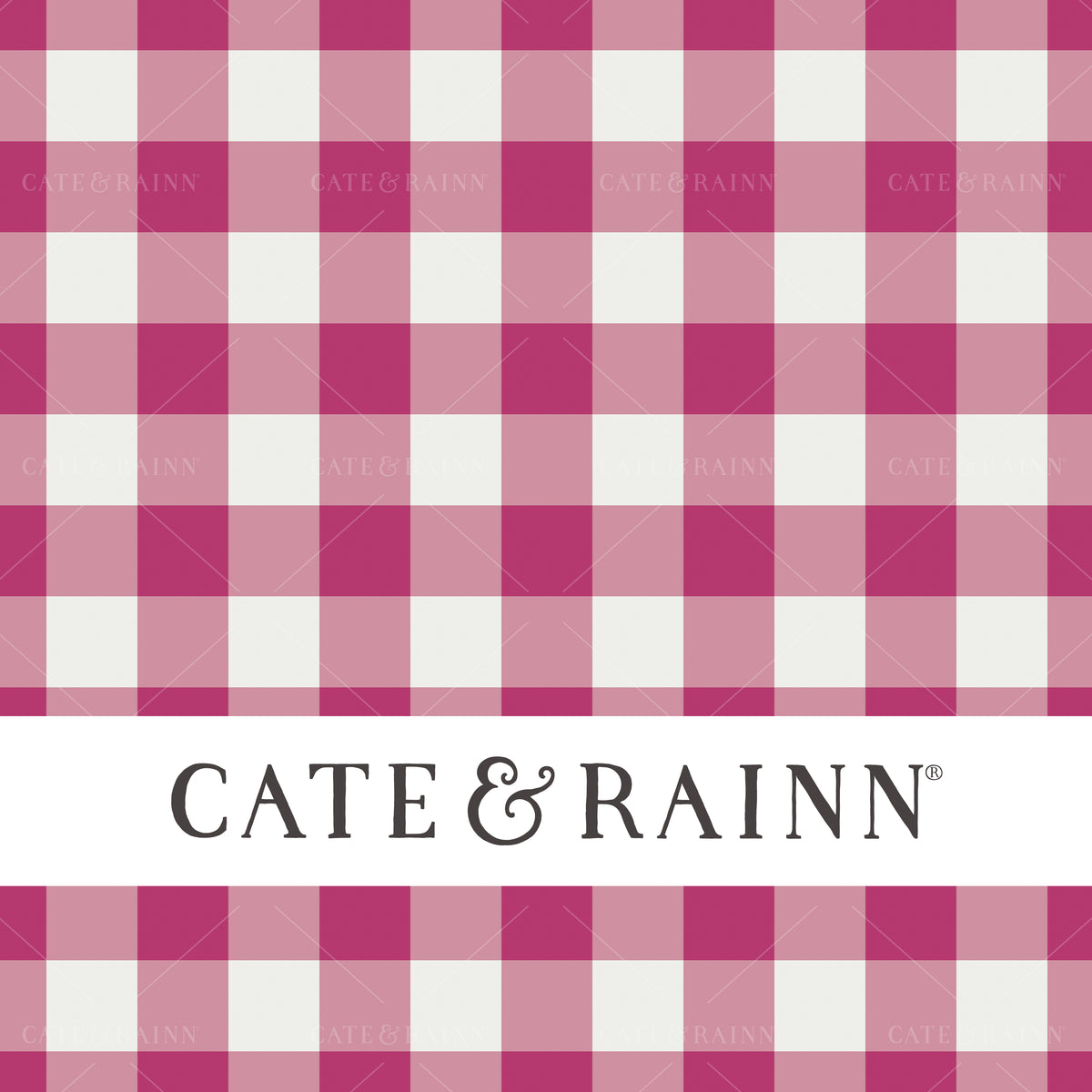 Dark Pink Gingham Seamless Pattern | Claire Jewel Tone Collection