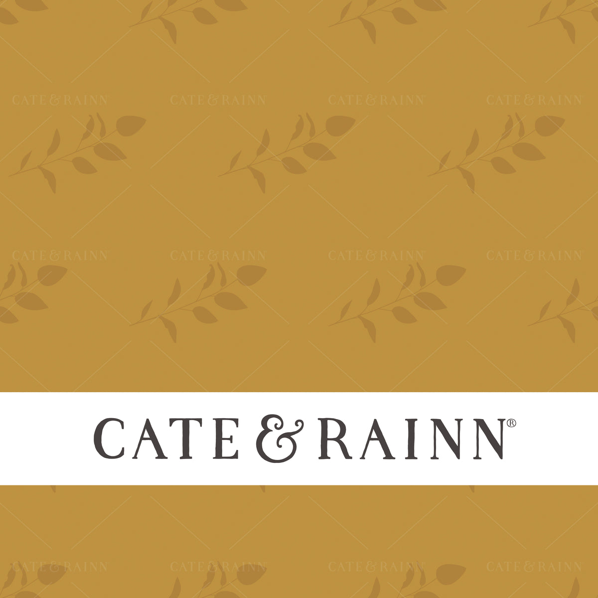 Golden Yellow Sprigs Seamless Pattern | Claire Jewel Tone Collection