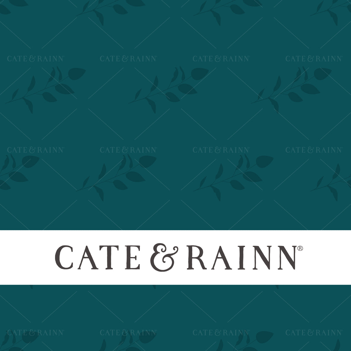 Teal Sprigs Seamless Pattern | Claire Jewel Tone Collection