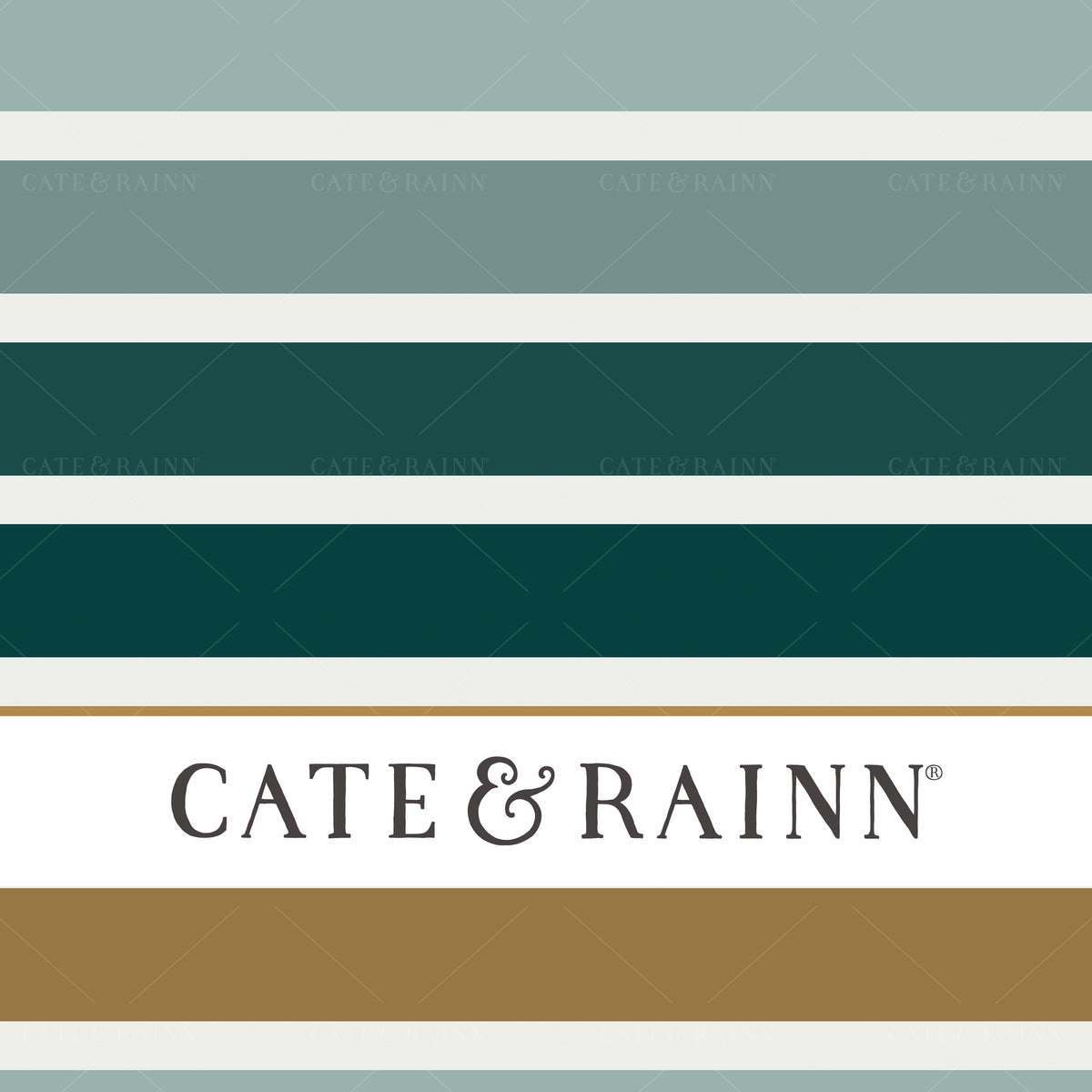 Teal and Yellow Multicolor Stripe Seamless Pattern | Claire Jewel Tone Collection
