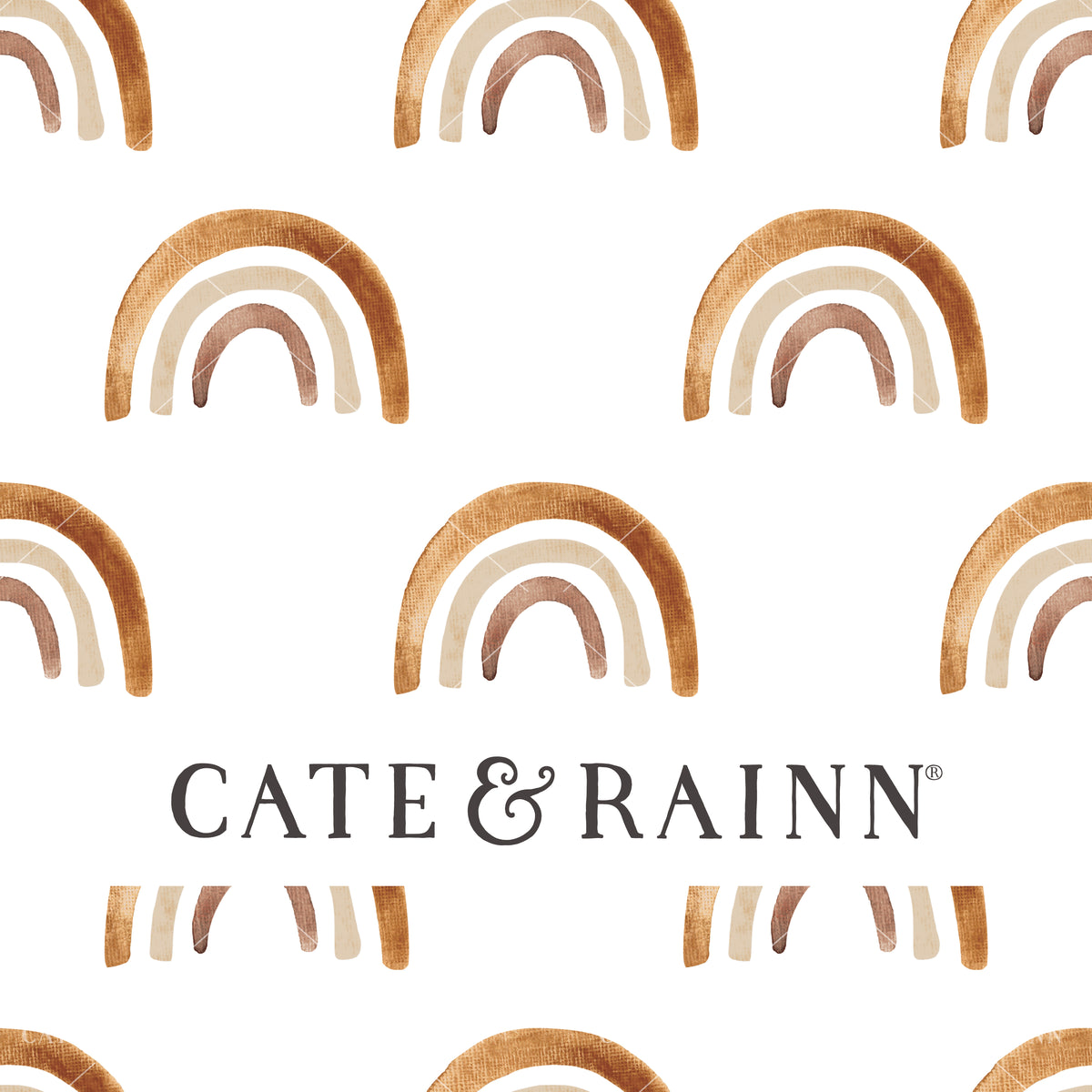 Earth Tone Boho Rainbow Seamless Pattern