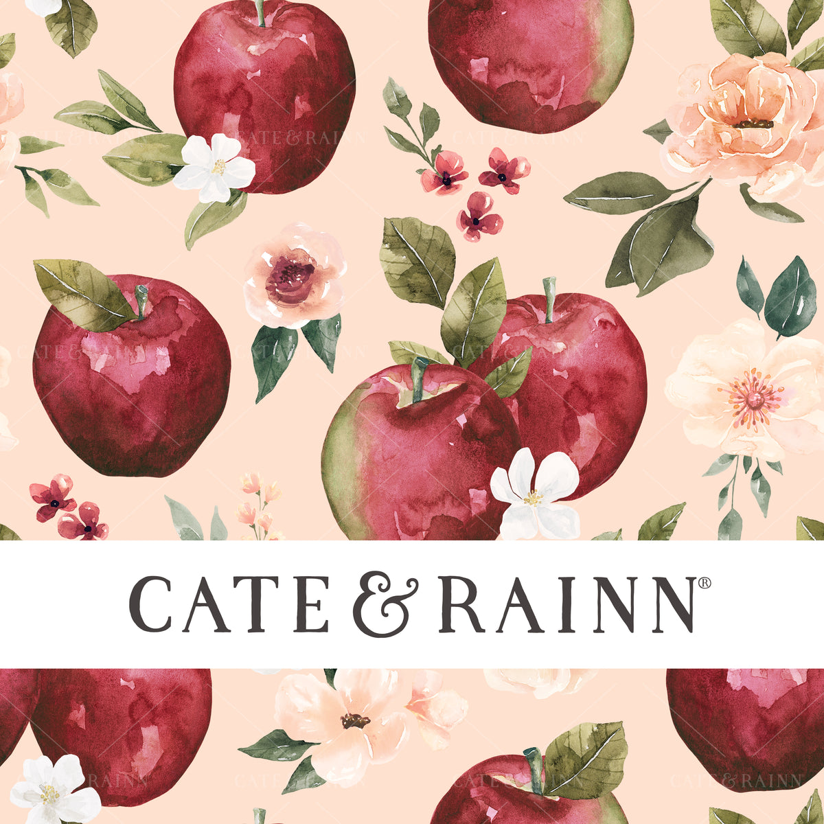 Fall Apples and Flowers design