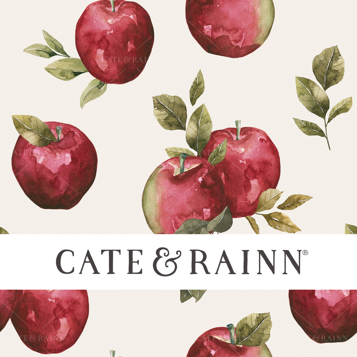 Fall Watercolor Apples Design 