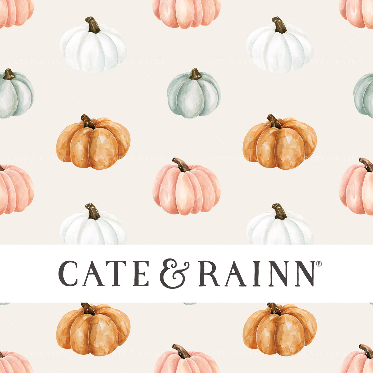 Colorful pumpkins seamless pattern design