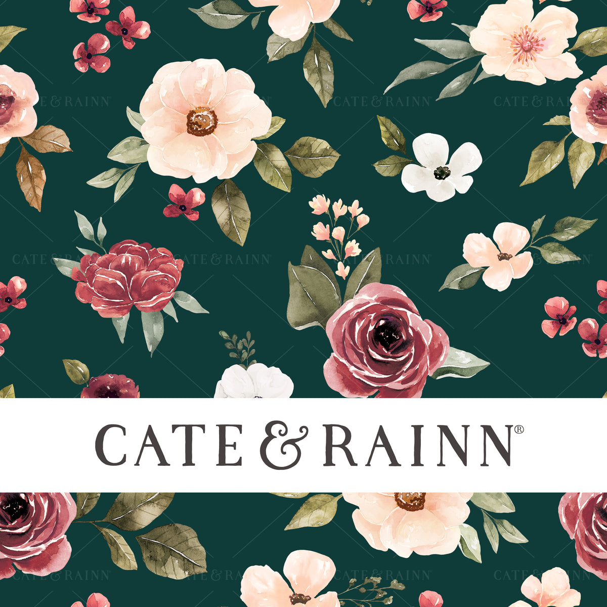 Pink Watercolor Flowers Seamless Pattern | Felicity Collection