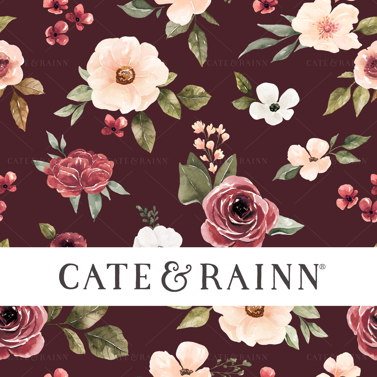 Pink Watercolor Flowers Seamless Pattern | Felicity Collection