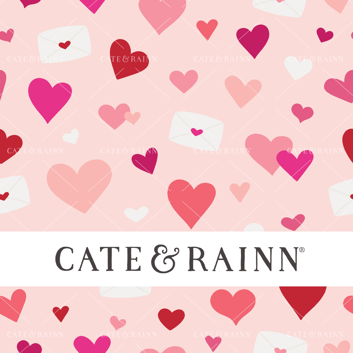 Pink Love Letters Seamless Pattern | Love Doodles Collection