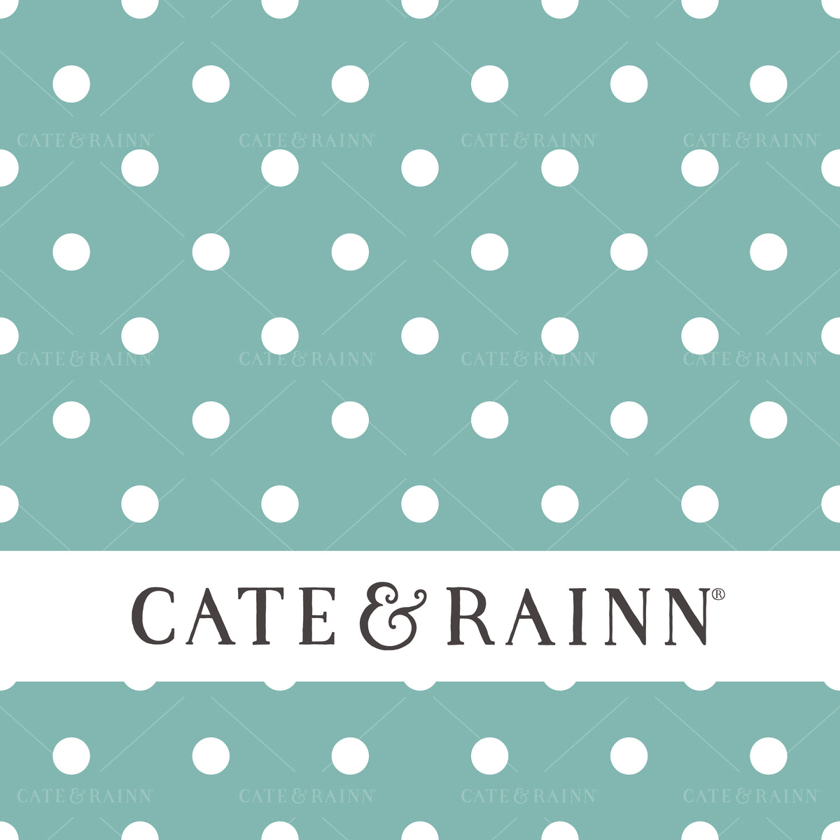 Aqua Blue and White Polka Dot Seamless Pattern | Love Doodles Collection