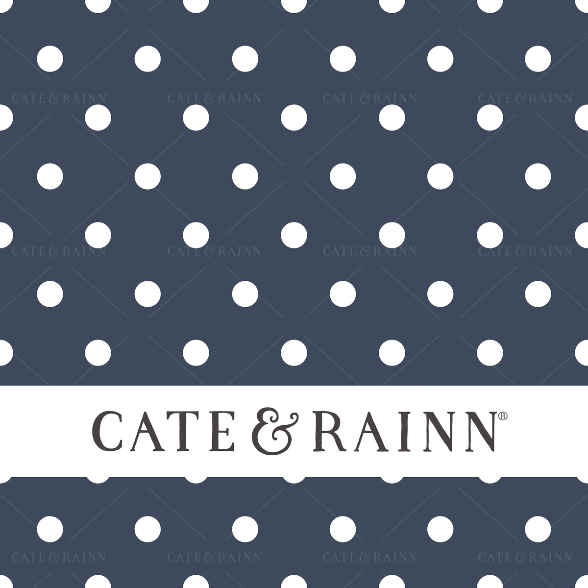 Dark Blue and White Polka Dot Seamless Pattern | Love Doodles Collection