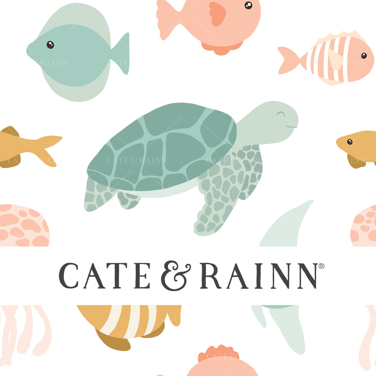 Sea Turtle And Fish, Under the Sea Design