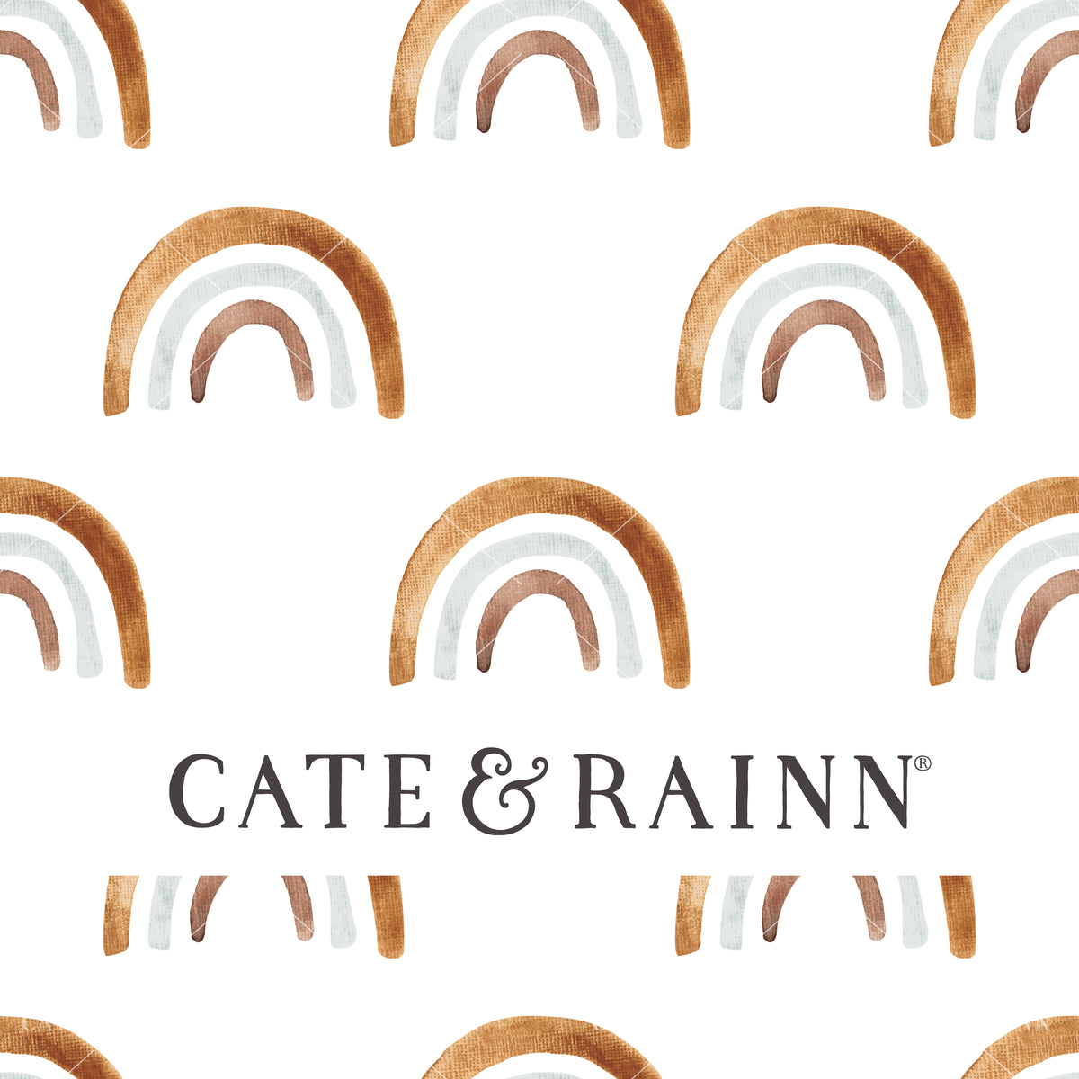 Neutral Colors Boho Rainbow Seamless Design