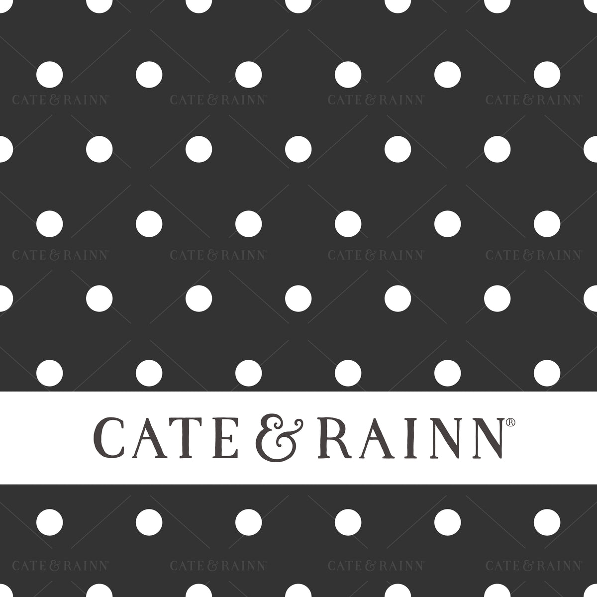 Black and White Polka Dot Seamless Pattern Design by Cate and Rainn