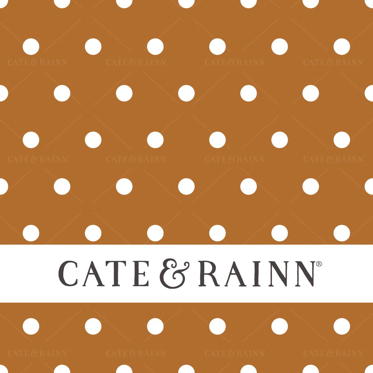 Orange Polka Dot Seamless Pattern Design by Cate and Rainn