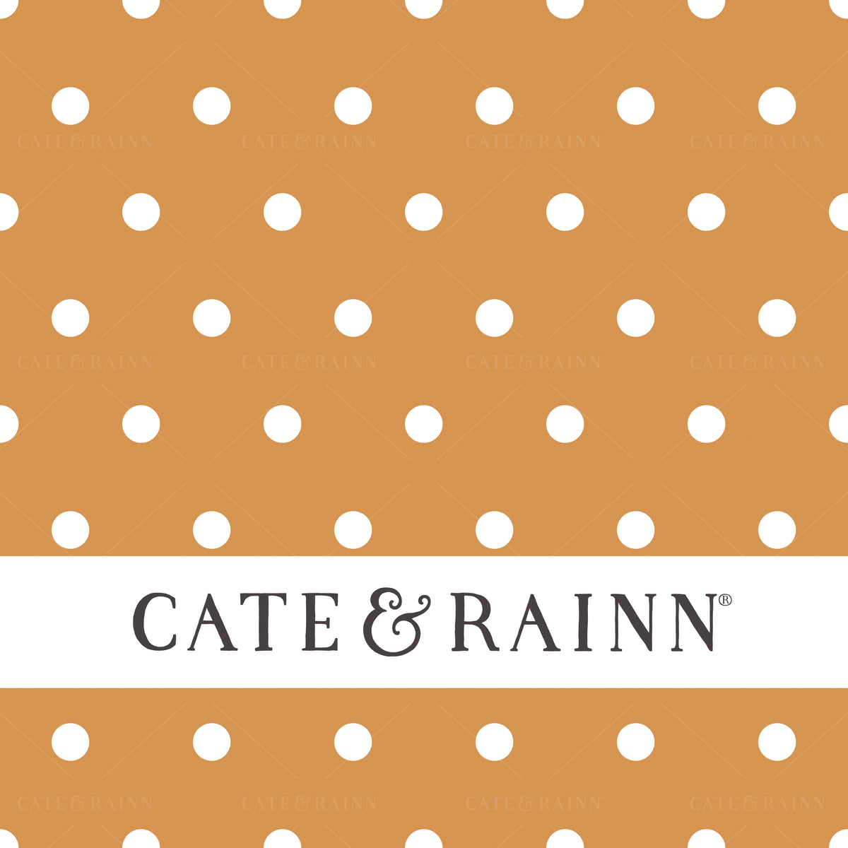 Orange Polka Dot Seamless Pattern Design by Cate and Rainn