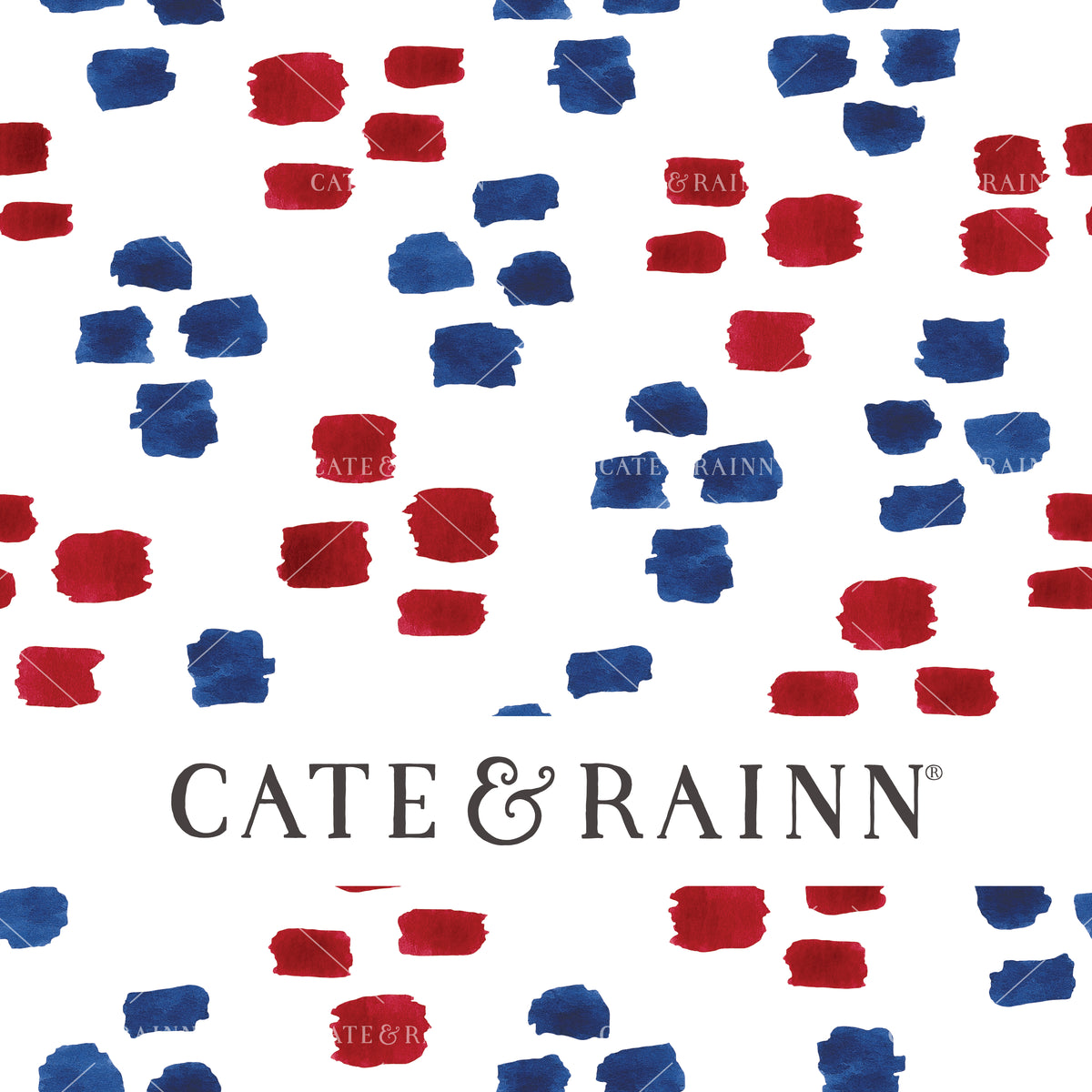 Red White and Blue Boho Dashes Seamless Pattern | Patriotic Collection