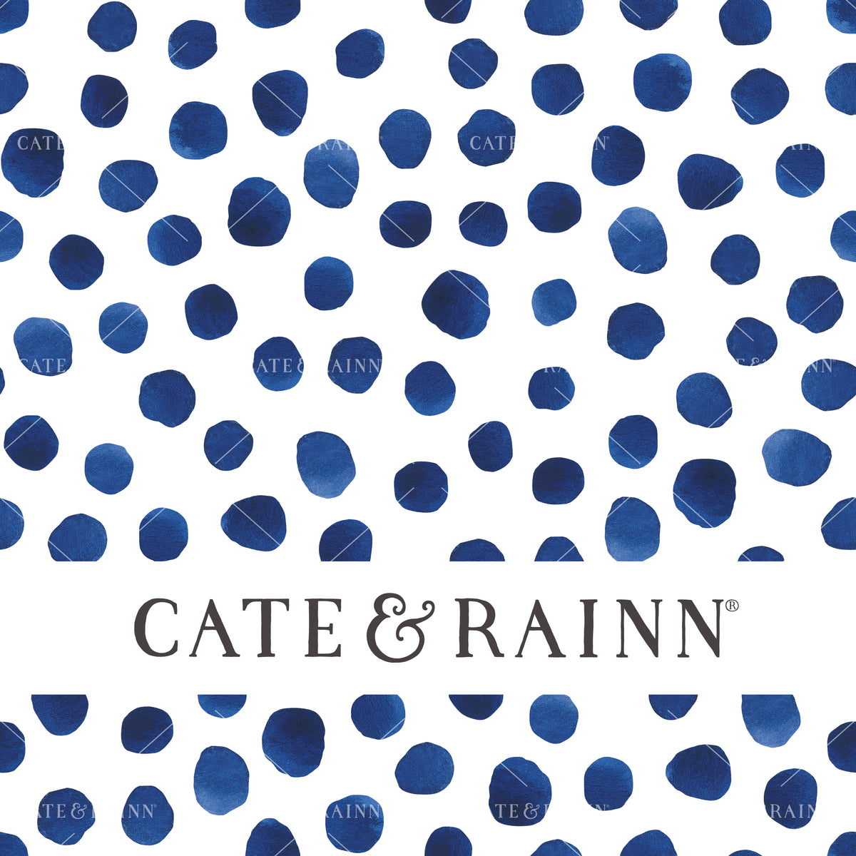 Painted Boho Royal Blue Dots