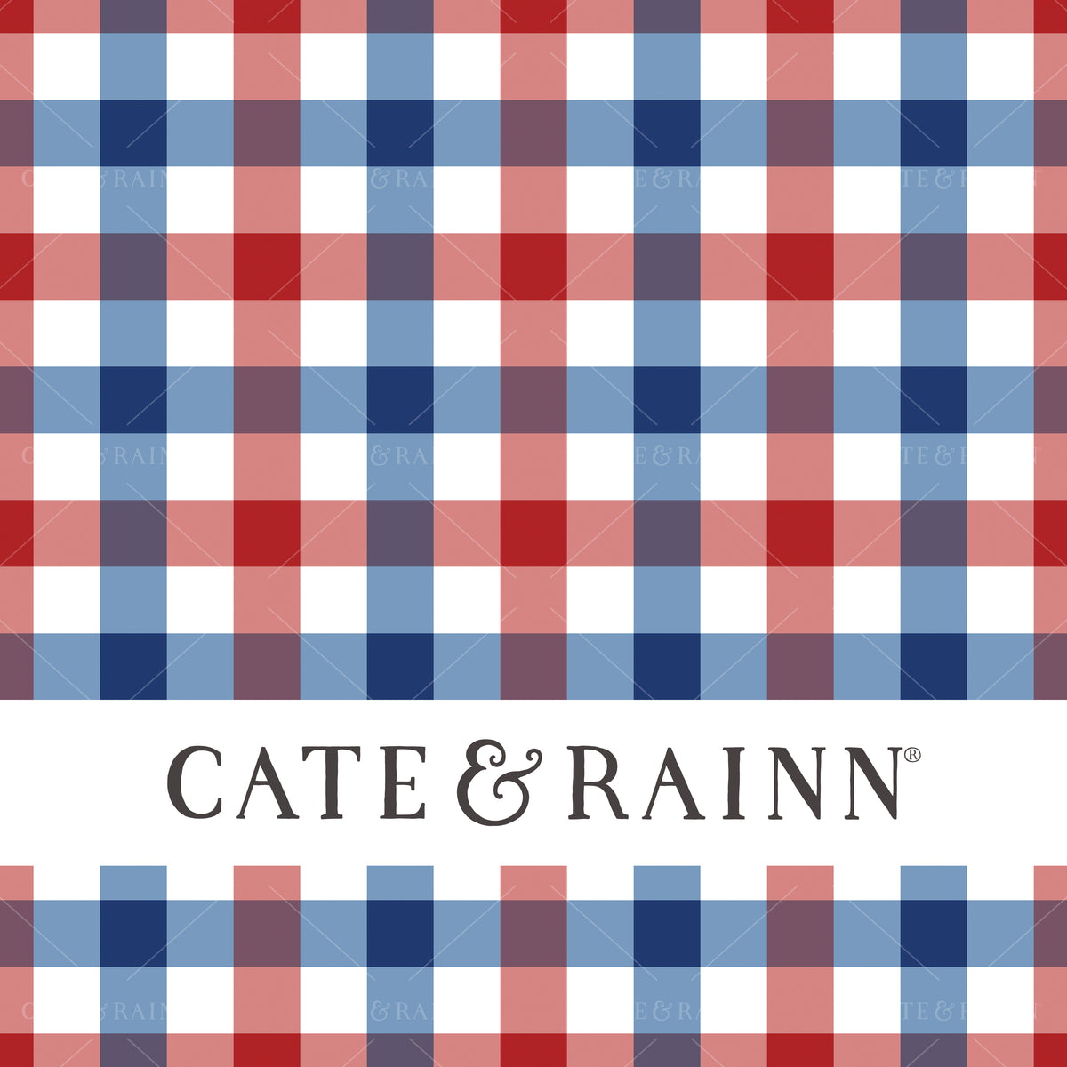 Red White and Blue Gingham Seamless Pattern | Patriotic Collection