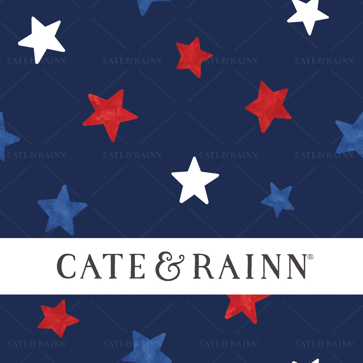 Small 4th of July Stars on Navy Blue Seamless Pattern | Patriotic Collection