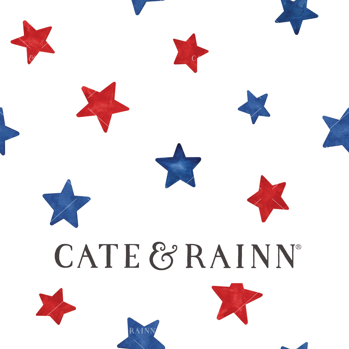 Small 4th of July Stars on White Seamless Pattern | Patriotic Collection