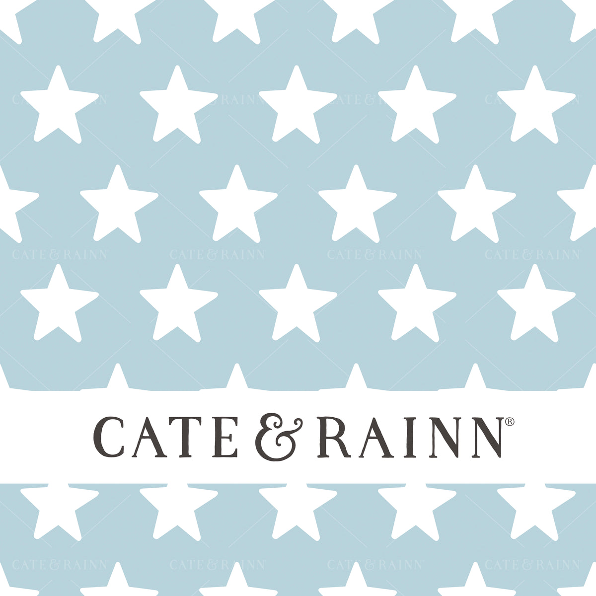 Patriotic Stars on Light Blue Seamless Pattern | Patriotic Collection