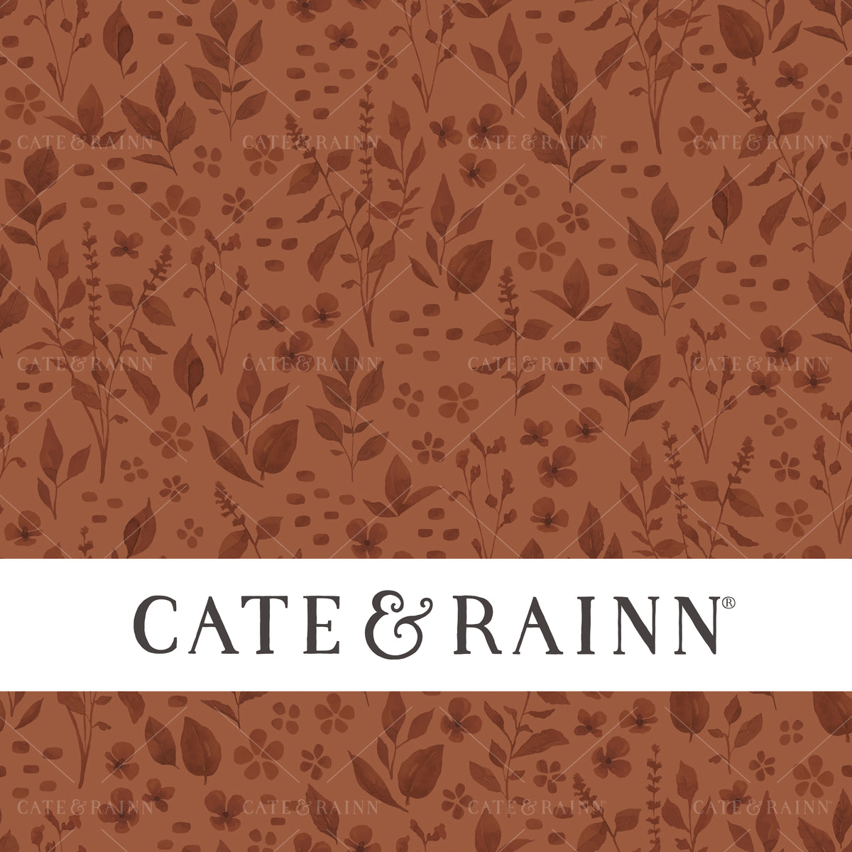 Rust Vintage Leaves Design