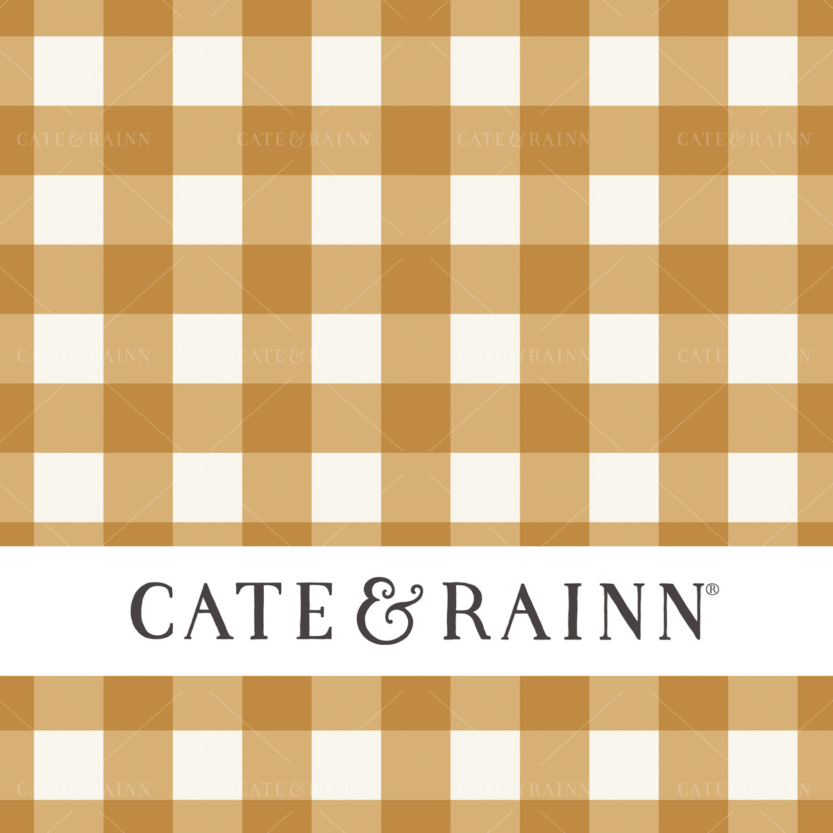 Burnt Orange Gingham Seamless Pattern | Spring Reverie Collection