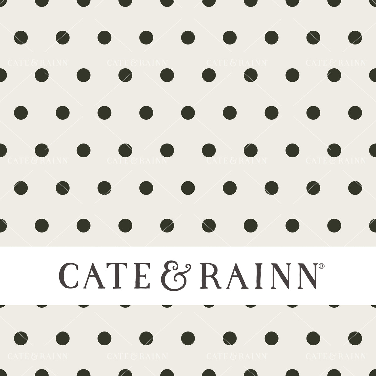 Cream and Black Polka Dot Seamless Pattern | Spring Reverie Collection