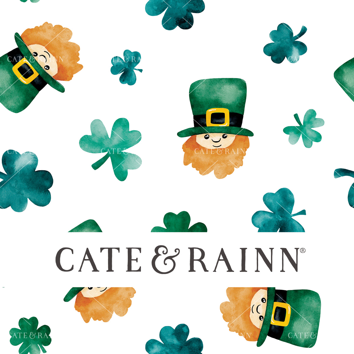 Leprechaun Seamless Pattern Design by Cate and Rainn