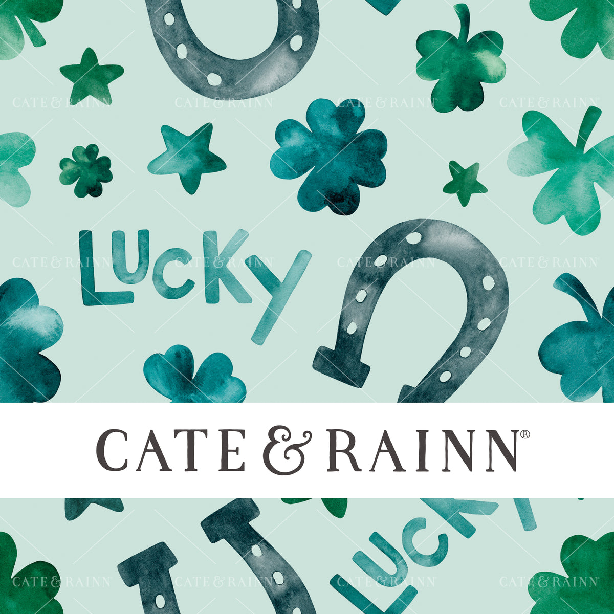 Lucky Horseshoes and Shamrocks Seamless Pattern | St. Patrick&#39;s Day Collection