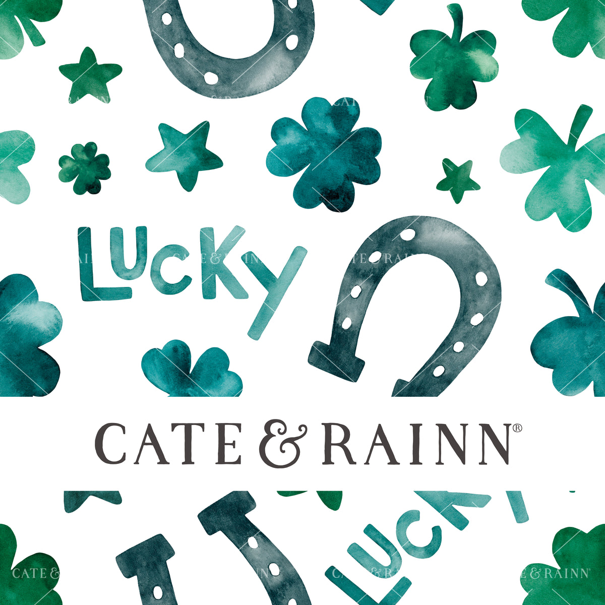 Lucky Horseshoes and Shamrocks Seamless Pattern | St. Patrick&#39;s Day Collection